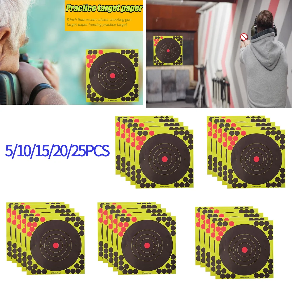 Practice Target Board - 5/10/15/20/25 шт. 8-дюймовая клейкая мишень для