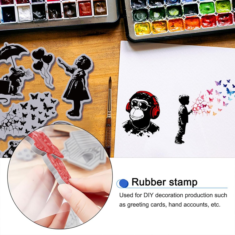 Butterfly Rubber Sheet - Резиновый штамп с изображением воздушного шара