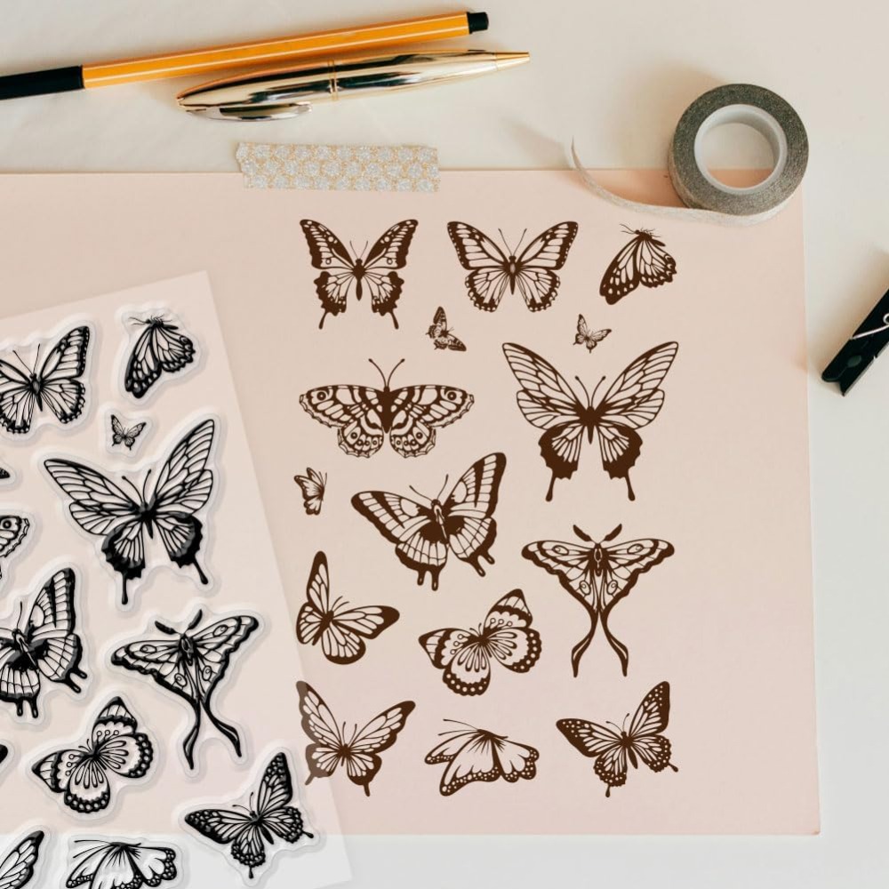 1 лист, прозрачный штамп для и – обзор и цена Butterfly Rubber Sheet